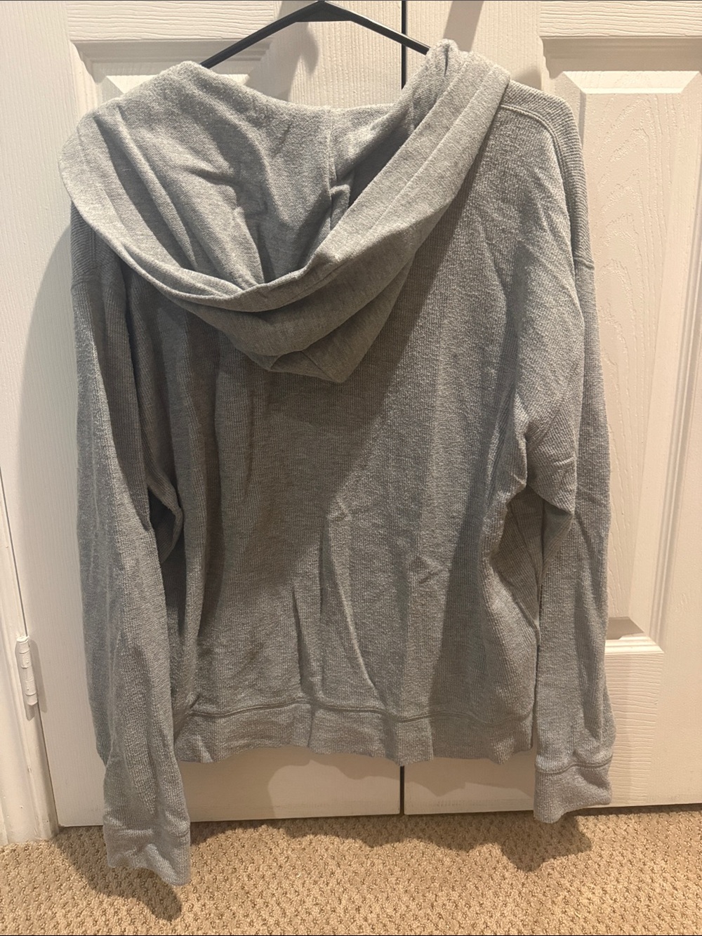 Banana Republic Light Gray Zip-Up Hoodie Sweater - Picture 3 of 3